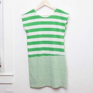 Green Striped Cotton Shift
